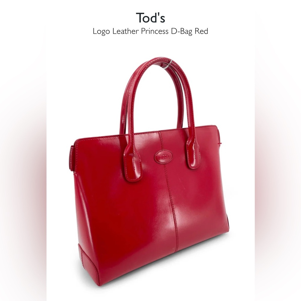 Tod's Vibrant Red Leather Satchel